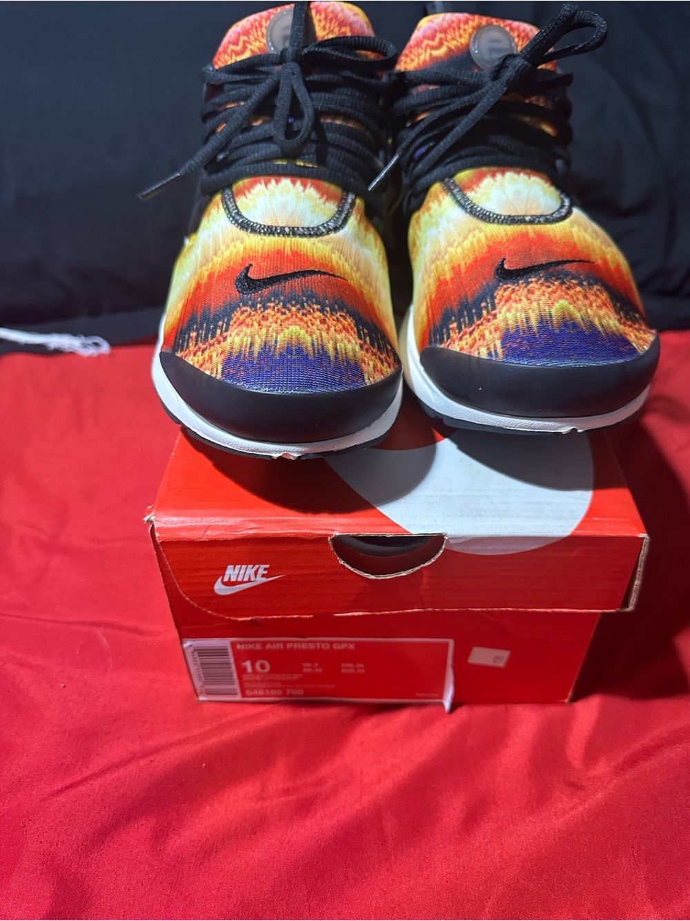 Nike Multicolor Orange Yellow Purple Knit Low-Top Sneakers